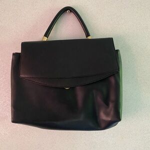 A New Day Black Satchel Bag Structured Design